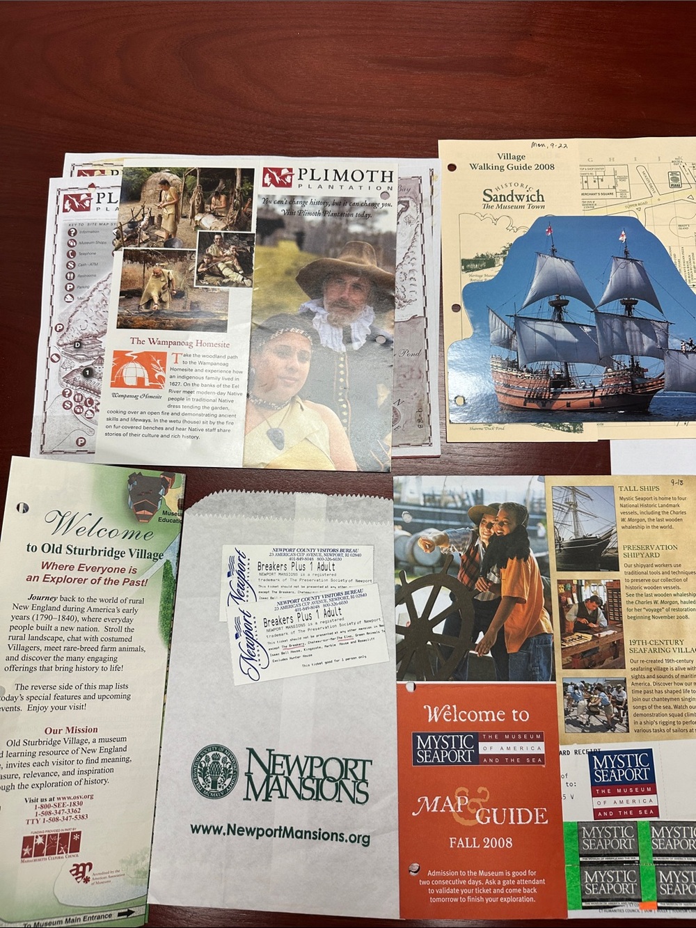Junk Journal Tourist Bundle of New England states from 2008. Over 80 items.